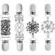 thumbnail image 1 of 4 piezas Mujer Cardigan Clip Suéter Clips con diamantes de imitación de flores para blusa Cardigan Vestidos Chal Chaqueta JFHHH pequeña, 1 of 1
