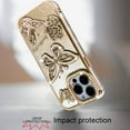 thumbnail image 6 of Designed for Apple iPhone 11 Luxury Butterfly Sparkle Glitter Diamond Crystal Rhinestone Shimmer Bling Plating Thick TPU Hard PC Phone Case Cover - Gold, 6 of 7