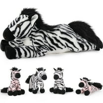 MaoGoLan 25" Giant Zebra Stuffed Animal with 4 Babies Plush Toy