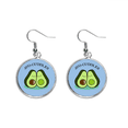 thumbnail image 1 of Pair Avocado Fruit Cores Ear Dangle Silver Drop Earring Jewelry Woman, 1 of 3