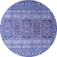 thumbnail image 1 of Ahgly Company Machine Washable Indoor Round Persian Blue Traditional Area Rugs, 8' Round, 1 of 4