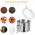 thumbnail image 3 of 3 Pack Stainless Steel Storage Tank Flour Coffee Cylinder Containers Beans Seal, 3 of 6