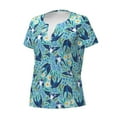 thumbnail image 2 of Naloa Flying Swallows Print T-Shirts Short Sleeve V Neck Tees for Women Fashion Tops Trendy Lightweight Soft Casual Summer Outfits Clothes, 2 of 5