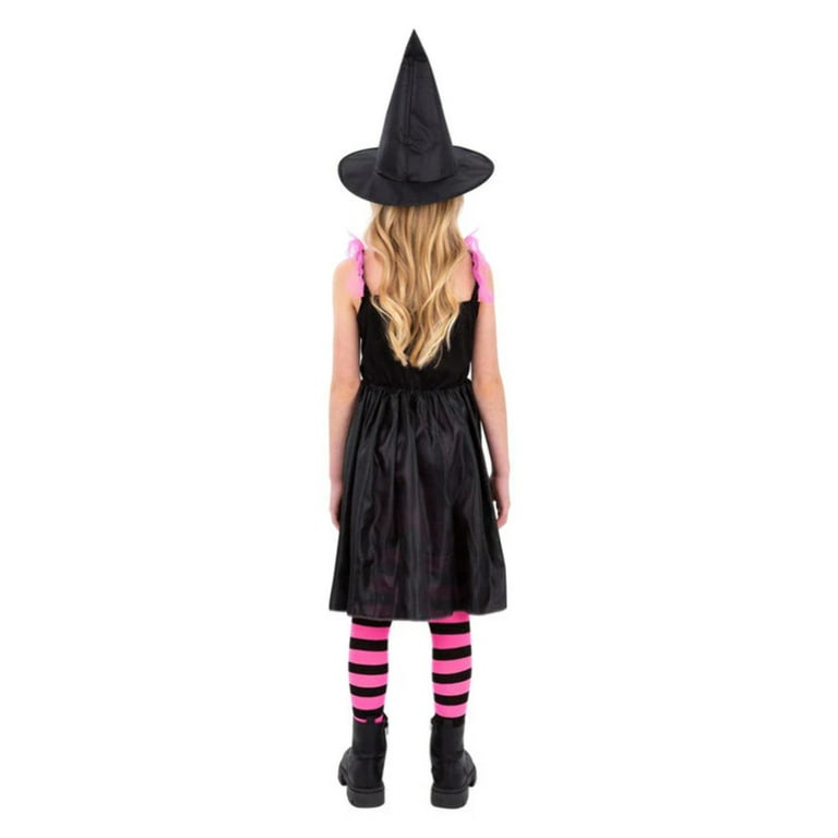 Rainbow Web Witch Costume Pink Black Dress Rainbow Web Witch Costume Pink Black Dress