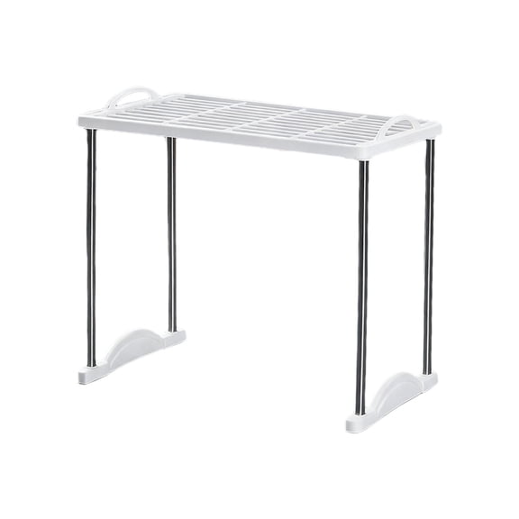 Stackable Plastic Storage Rack 5 Tier Shelving Unit for Kitchen Countertop Bathroom Office Desk Organizer Space Saving Shelf for Supplies Organization