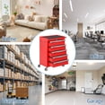 thumbnail image 3 of 5-Drawer Tool Chest, Rolling Tool Cart with Wheels, Large Capacity Tool Storage Cabinet with Keyed Locking, Tool Organizer Box for Garage, Workshop, Warehouse -Black / Red / Blue, 3 of 7