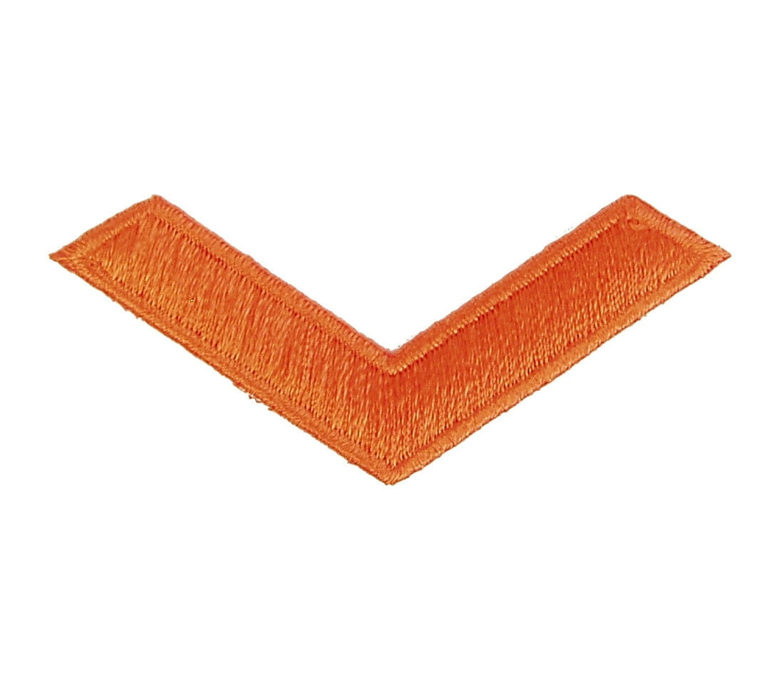 NEW Martial Arts Iron-On Chevron Patches Belt Promotion Patch (Orange, 5 pcs)