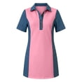 thumbnail image 5 of Ovbmpzd Womens Summer Dresses Imitation Denim Pink Loose Fitting Shift Collared Mini Casual&nbsp;Dresses&nbsp;for Women, 5 of 6