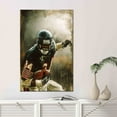 thumbnail image 3 of Sports Wall Decor, Walter Payton Art Canvas, Gym Canvas, Football Canvas, Sport Canvas, Motivational Wall Decor, Canvas Wall Decor - Natural Framed, 3 of 7