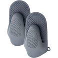 thumbnail image 1 of Silicone Mini Oven Mitts Heat Resistant Mini Oven Mitts Grip Pot Holders For Kitchen Baking, Cooking, Grilling, Gray, 1 of 4