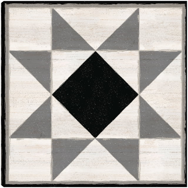 Cuadro Decorativo | Fine Art Tj | Bloque De Edredón En Blanco Y Negro Iv Por Tara Reed - 99 x 99 cm