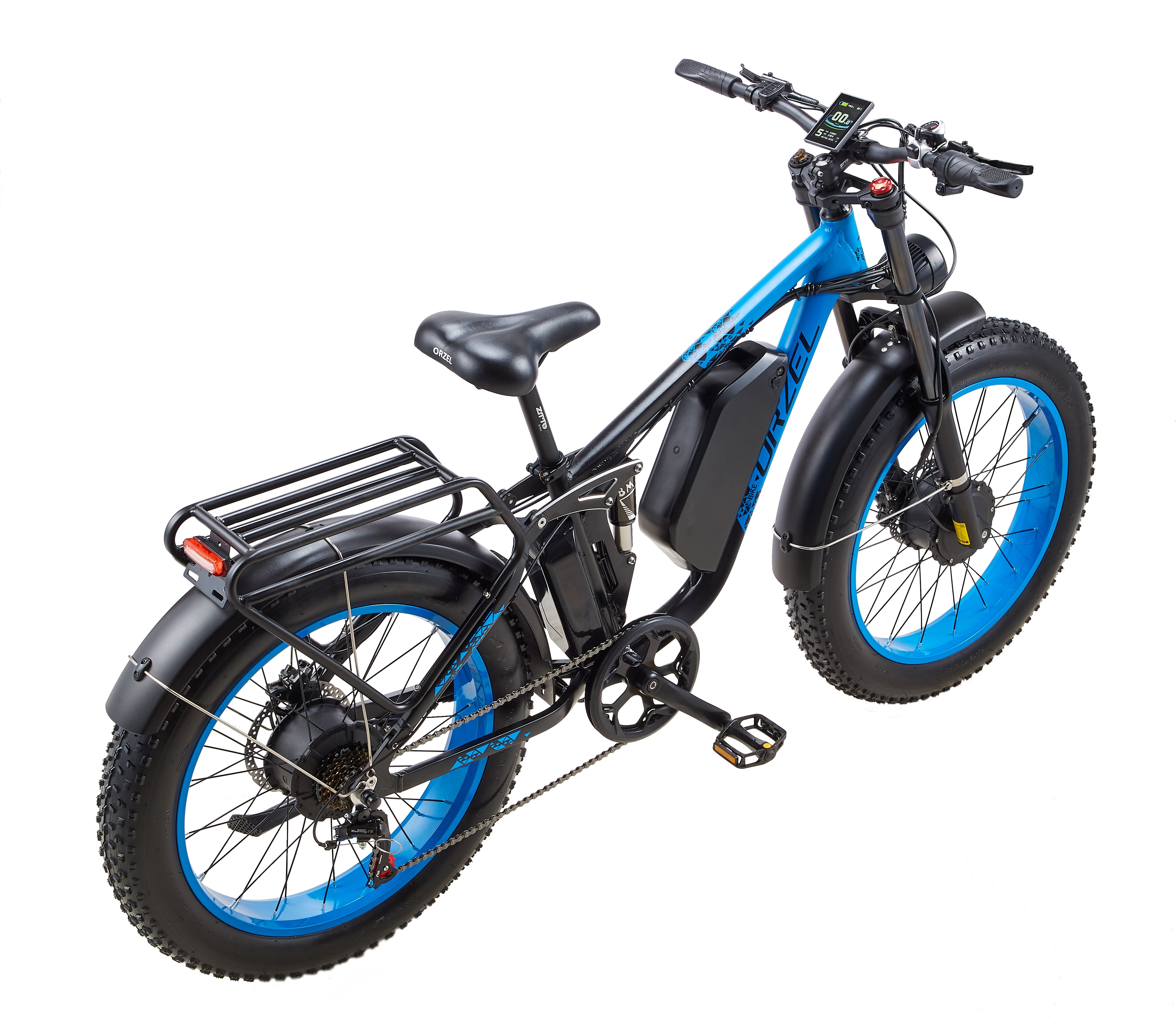 Electric Mountain Bike for Adults, 3000W Motor, 48V 25Ah Battery, 100 Miles Range, 24" x 4" Fat Tire All Terrain E Bike