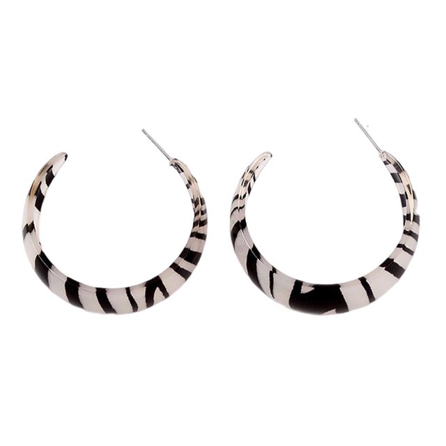 Minnieouse Pendientes colgantes Accesorios de joyería de personalidad simple Ropa clásica Suministro a juego Pendiente de aro clásico para mujer Ropa, zapatos y accesorios Miscelánea color cebra Minnieouse AP010404-02