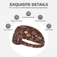 thumbnail image 3 of Rocae Coffee and Flowers for Elastic Exercise Headband for Men and Women Moisture Wicking Athletic Sweatbands Summer Accessories Elastic Bands, 3 of 9