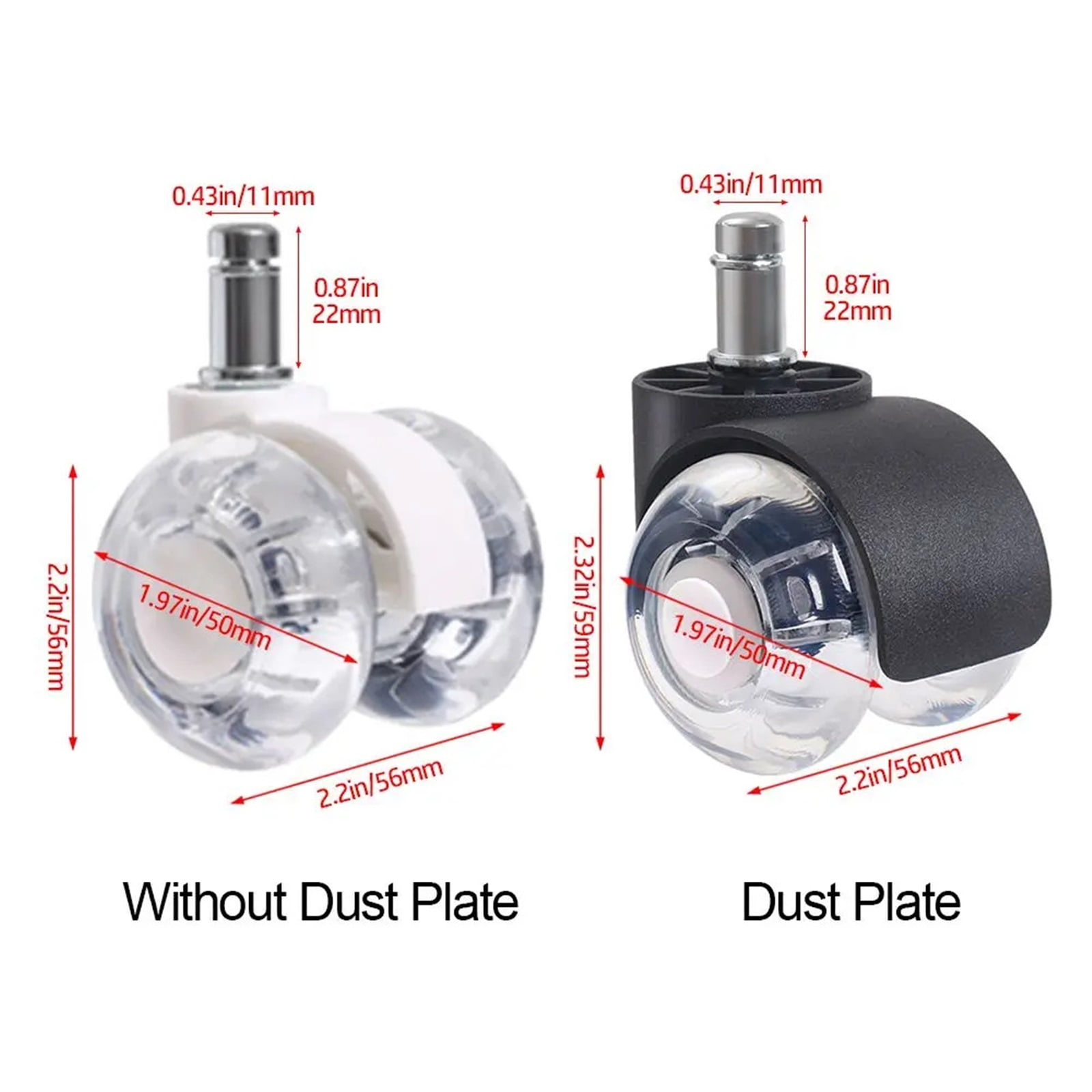 Safe Rollers Wheel Rubber Pulley Mute Wheel Furniture Caster Office Chair Wheels Chair Caster ,Quiet and Smooth