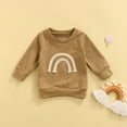 thumbnail image 4 of Xingqing Bébé Bébé Filles Garçons Arc-en-Ciel Pulls à Manches Longues Col Rond Sweatshirts, 4 of 9