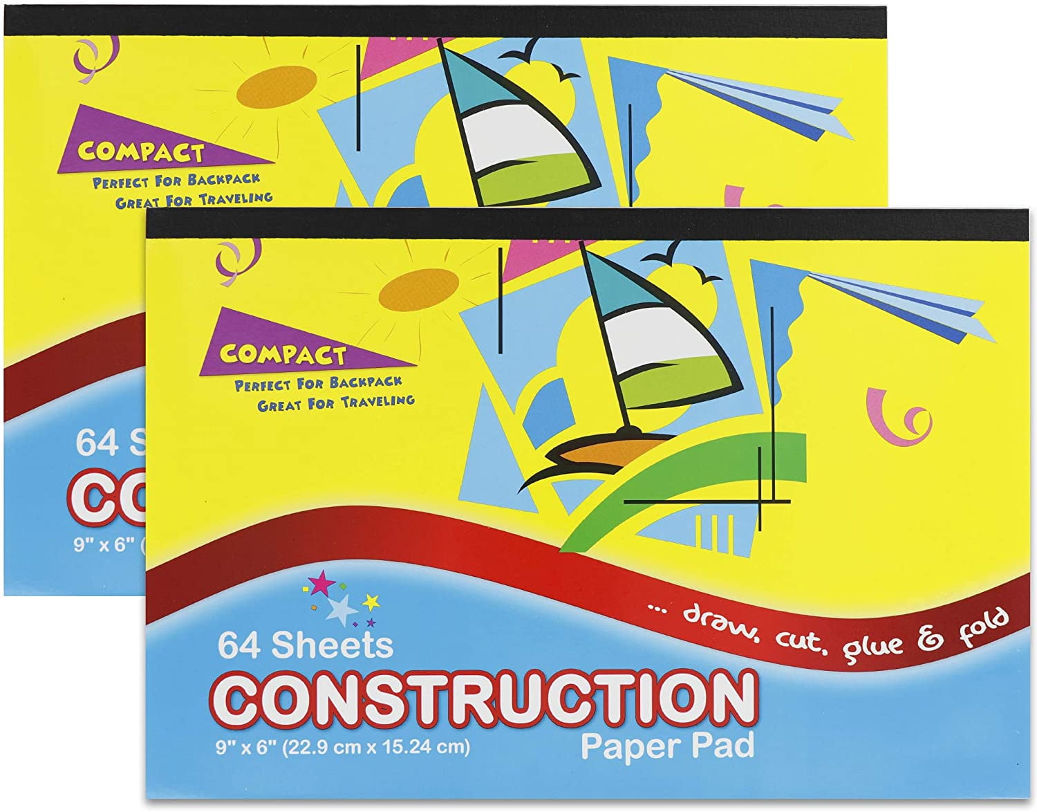 BAZIC 64 Ct. 6 X 9 Mini Construction Paper Pad Bazic Products