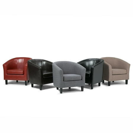 Simpli Home - Austin 30 inch Wide Tub Chair - Distressed Black