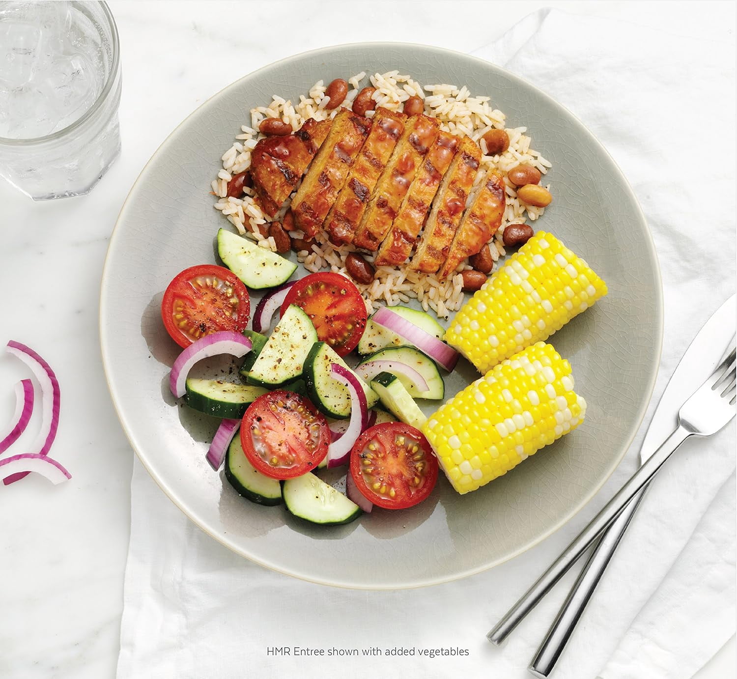 HMR Chicken with Barbecue Sauce Entrée | Prepared Meal Ready to Eat, Shelf-Stable | 19g Protein, Low-Calorie Pre-Packaged Lunch or Dinner | 7.2 oz Serving | Pack of 6