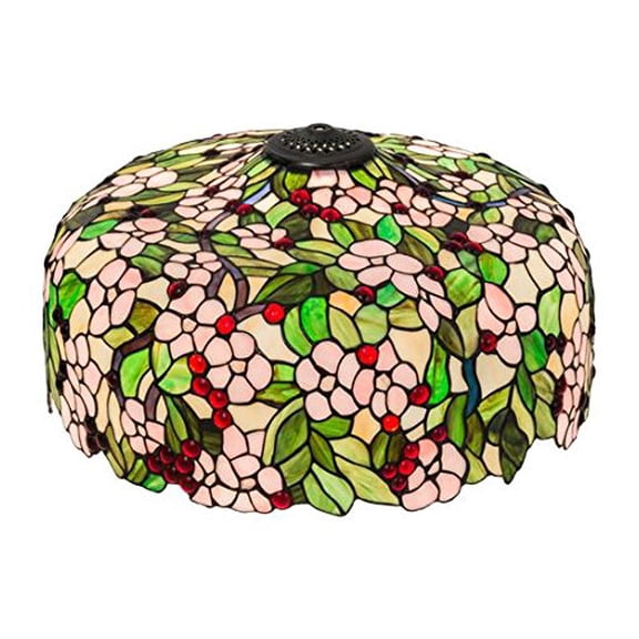 Meyda Tiffany 10388 Tiffany 9.5" Tall Lamp Shade - Beige / Pink / Red