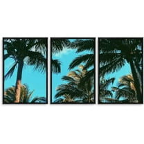 IDEA4WALL 3 Piece Canvas Wall Art Tropical Palm Trees Canvas Prints Framed Wall Art Decor