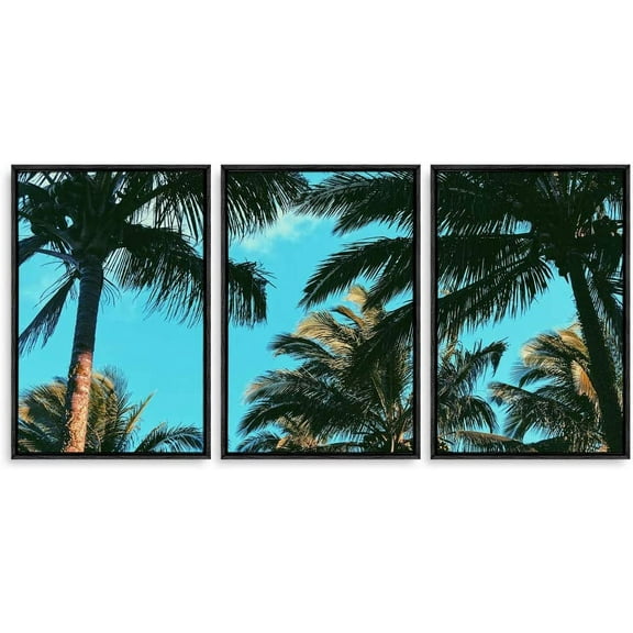 IDEA4WALL 3 Piece Canvas Wall Art Tropical Palm Trees Canvas Prints Framed Wall Art Decor
