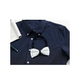 thumbnail image 5 of INSPIRE CHIC Men's Formal Solid Pre-Tied Bow Ties Bowties Adjustable Strap, 5 of 5