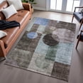 thumbnail image 6 of Addison Rugs Mayfield Premium Machine Washable Transitional Geometric Brown Rectangle Rug, 5' x 7'6", 6 of 6