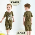 thumbnail image 2 of Younger Tree Toddler Baby Boy Summer Outfits Set Short Sleeve T-Shirt Shorts Clothes Set,Size 9 Months-4T, 2 of 7