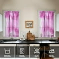 thumbnail image 2 of Watercolor Pink Oil Painting Kitchen Curtains - Vintage Tier Cafe Curtains for Bathroom Living RV Rod Pocket Window Drapes 36 Inch 2 Panels Set 28"x36" Window Treatment Tiers, 2 of 4