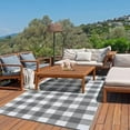 thumbnail image 6 of TEQIN Reversible Outdoor Rugs,Plastic Rug Outdoor Rug Lightweight Outside Mats Modern Outdoor Rug for Patio Portable Mats Black White Outdoor Checkered Rugs for RV Backyard Deck Picnic Beach, 6 of 9