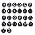 thumbnail image 4 of ZLight 26 Pcs Breloques Initiales Bijoux Pendentif Suspendu Fait Main Double Face Plat Rond Alliage Boucles d'Oreilles Noir 5Ensemble, 4 of 6