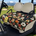 thumbnail image 2 of COEQINE Universal Golf Cart Seat Covers/Seat Blanket for EZGO Yamaha Club Car, Soft Seat Towel/Seat Cushions Folds Like a Bag for Easy Carry, All-Season, Vintage Tropical Hibiscus Leaf, 2 of 8