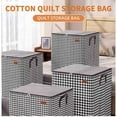 thumbnail image 4 of Sac de Rangement avec Grande Capacité Fermeture Éclair Poignée en Coton et Lin pour Chambre Rangement et Emballage de Vêtements, 4 of 9