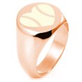 thumbnail image 1 of Sterling Silver Love Baseball Heart Engraved Round Flat Top Polished Ring, 1 of 1