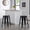 Black, variant on Backless Modern Light Weight Industrial Contemporary Rustic Vintage Costal Metal Bar Stools Without Back and 4 Leg Design (Set of 2) (24" Seat, Distressed White)