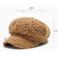 thumbnail image 2 of CoCopeaunts Octagon Lambswool Newsboy Hats for Women Autumn Winter Hat Female Newsboy Cap Warm Outdoor Beret Painter Hats, 2 of 7