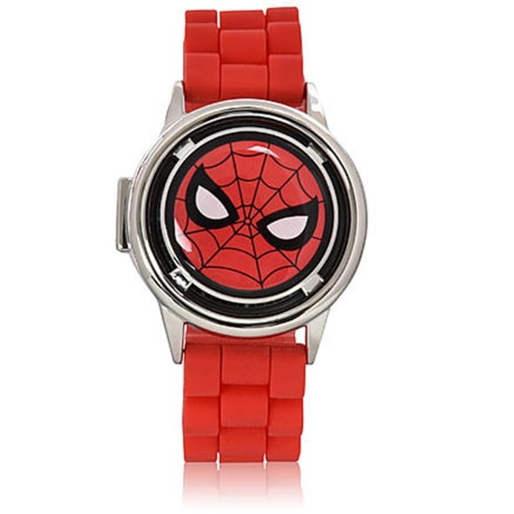 Marvel Spider-Man Unisex Children's Watch with Metallic Spinner Top in Red - SPD4639WM