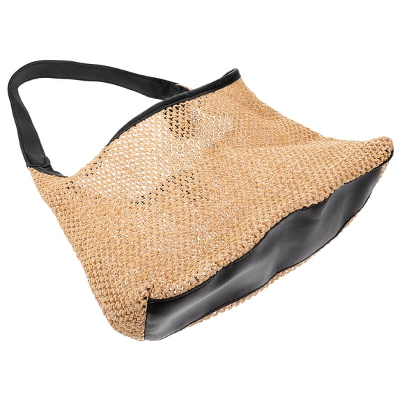 MLINS Fashionable Straw Woven Women Beach Bag Tote Bag Woven Shoulder Bag for Women and Girls