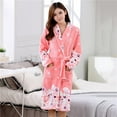 thumbnail image 7 of Print Black And White Cow Female Robe Home Clothing Nightwear Solid Colour Kimono Bathrobe Gown Winter Warm Home Dressing Gown (9,M), 7 of 7