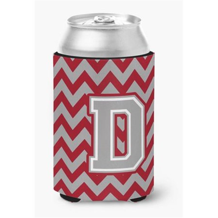 

Letter D Chevron Crimson & Grey Can or Bottle Hugger