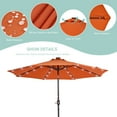 thumbnail image 5 of Sonerlic 9' LED Patio Umbrella and Shade Market Outdoor Aluminium Pole Table Umbrella for Garden, Deck and Pool,Orange, 5 of 8