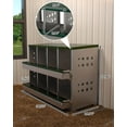 thumbnail image 5 of Chicken Nesting Box – Galvanized Steel 8-Compartment – Roll Away Egg Tray, Perch Rod & Training Eggs – Hen Coop Accessory for Poultry – Dark Green, 5 of 5