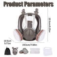 thumbnail image 6 of Xinyat 3M Full Facepiece Reusable Respirator 6800 Full Reusable Respirator 68 NIOSH Large Lens ANSI High Impact Silicone Four Point Strap Comfortable Fit Paint Dust 25 Piece Set, 6 of 9
