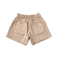 thumbnail image 5 of Landzoo Shorts For Women Solid Color Zip Front With Pockets Summer Breathable Women Shorts Size L Beige, 5 of 7