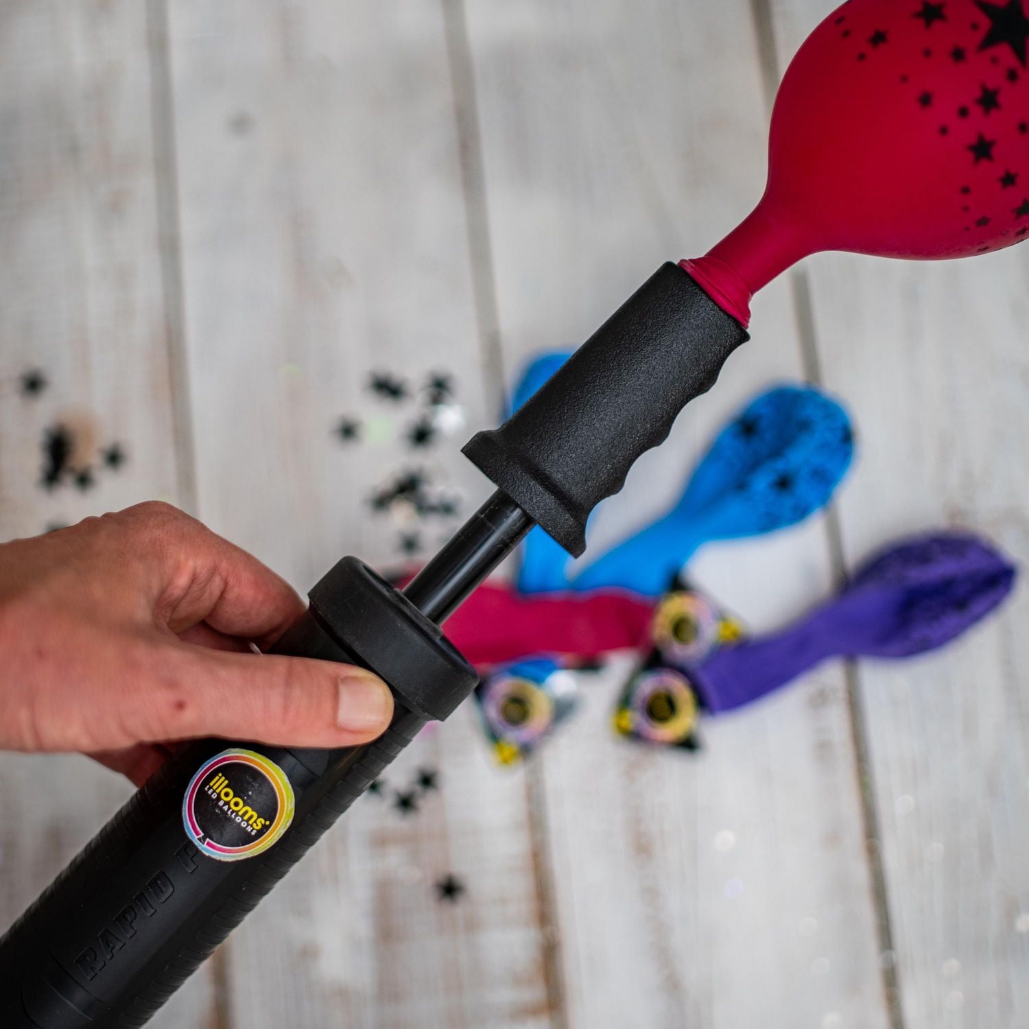 Lot de 5 ballons en latex Illooms Mixed Stars Lot de 5 ballons LED étoiles mixtes