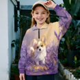 thumbnail image 2 of Chaqlin Lavender Cute Corgi Kids Christmas Hoodies Half Zipper Sweatshirt Pullover Sweatshirts Festive Holiday Wear for Party Celebration Gift Size 9-10, 2 of 7