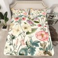 thumbnail image 2 of Castle Fairy Girls Chic Flower 3pcs Twin Sheet Sets,Spring Graden Twin Fitted Sheet,Botanical Plants Breathable Flat Sheet,Luxury Bedroom Decor, 2 of 7