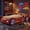 Red-LED wheels, variant on Twin Size Fire Truck Bed for Kids - Red Wooden Platform Frame with LED Lights, Wheels & Slat Support ,No Box Spring Needed