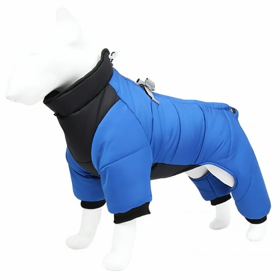 TELOLY Warm Dog Coat, 4 Legs Covered Windproof Waterproof Winter Warm Dog Jacket Outdoor Dog Costume for Small Medium Large Dogs